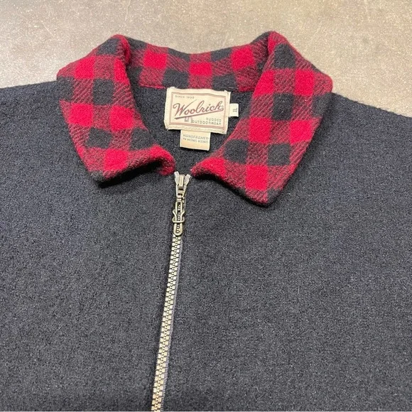 Vintage Woolrich Full Zip 100% Wool Buffalo Check Plaid Vest RARE - Picture 2 of 8